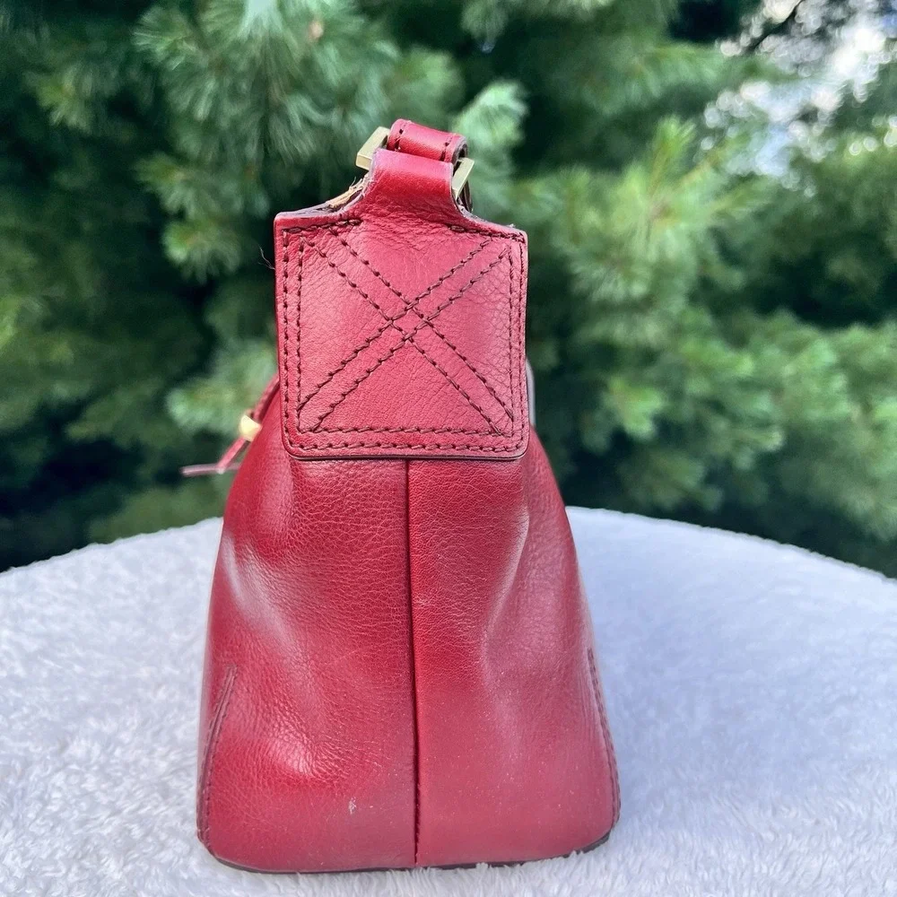 Vintage 90s Etienne Aigner Classic Leather Baguette Shoulder Bag Oxblood Hangtag